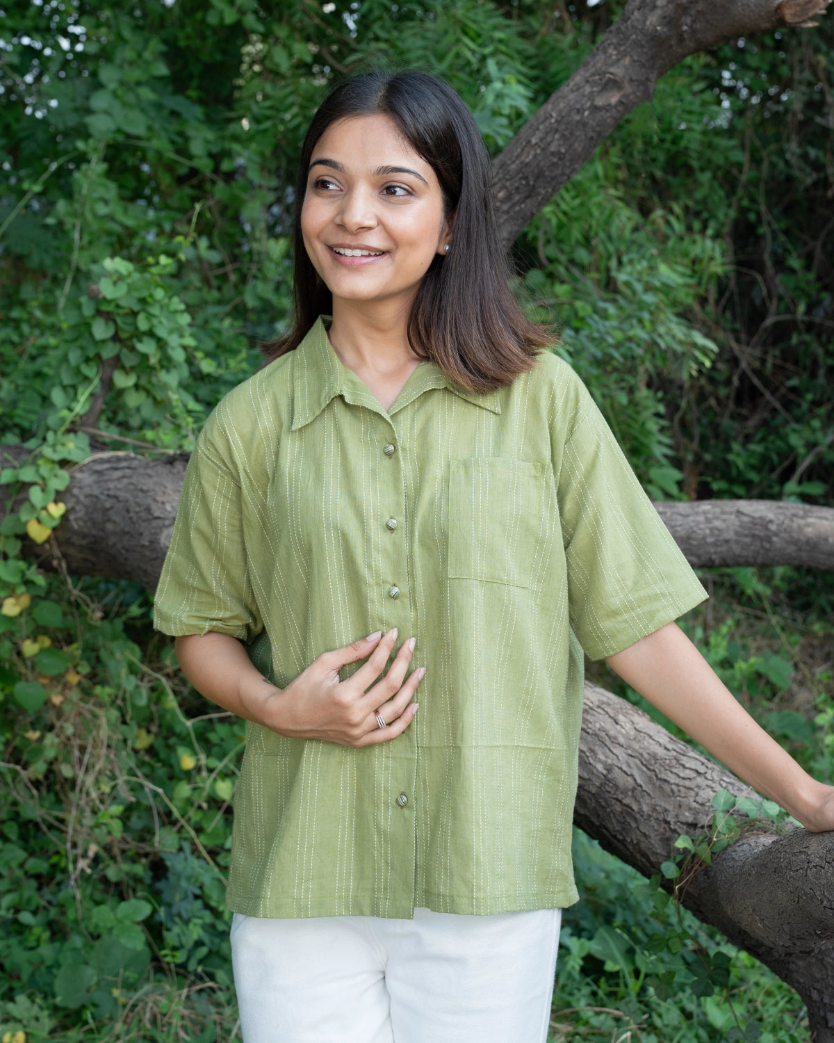 Sage Cotton Shirt