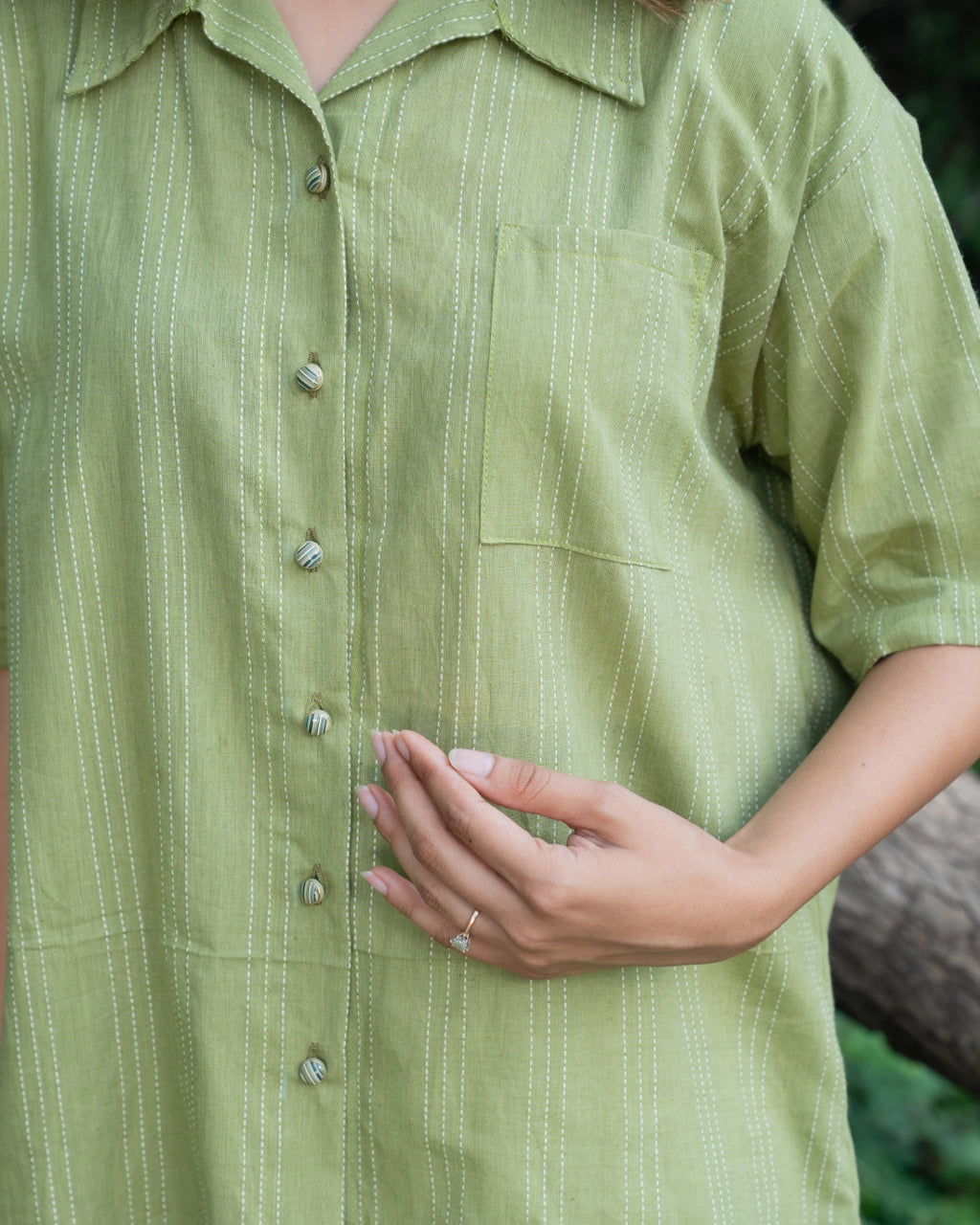 Sage Cotton Shirt